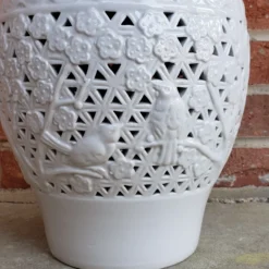 1980's, Chinese Blanc De Chine Reticulated White Ginger Jars- - A Pair -chairish shop 1980s chinese blanc de chine reticulated white ginger jars a pair 3749 scaled