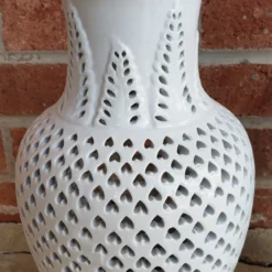 1980's, Chinese Blanc De Chine Reticulated White Vases- - A Pair -chairish shop 1980s chinese blanc de chine reticulated white vases a pair 4296 scaled