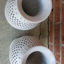 1980's, Chinese Blanc De Chine Reticulated White Vases- - A Pair -chairish shop 1980s chinese blanc de chine reticulated white vases a pair 6699 scaled