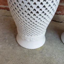 1980's, Chinese Blanc De Chine Reticulated White Vases- - A Pair -chairish shop 1980s chinese blanc de chine reticulated white vases a pair 8217 scaled