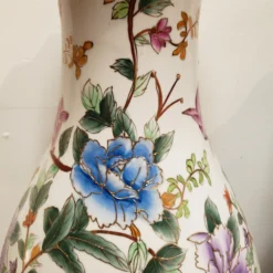 1980's Chinoiserie Floor Vases On Stands - A Pair -chairish shop 1980s chinoiserie floor vases on stands a pair 7220 scaled