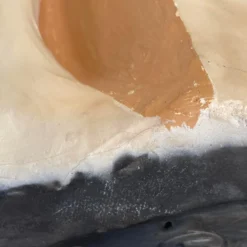 1980's Christine LePage Large Disc Ceramic Sculpture With Female Side View -chairish shop 1980s christine lepage large disc ceramic sculpture with female side view 7516