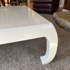 1980's Classic White Ming-Style Jumu Coffee & Side Table, 2-Piece Set, Made In Hong Kong -chairish shop 1980s classic white ming style jumu coffee and side table 2 piece set made in hong kong 3492 scaled