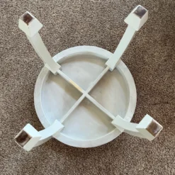 1980's Classic White Ming-Style Jumu Coffee & Side Table, 2-Piece Set, Made In Hong Kong -chairish shop 1980s classic white ming style jumu coffee and side table 2 piece set made in hong kong 9102 scaled