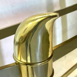 1980's Designer Brass And Wood Elephant Trunk Style Console Table Base -chairish shop 1980s designer brass and wood elephant trunk style console table base 1930 scaled