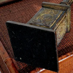 1980's Faux Painted Metal Obelisk -chairish shop 1980s faux painted metal obelisk 0145