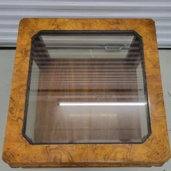 1980’s Gordon’s Art Deco Revival Burl Wood Coffee Cocktail Table -chairish shop 1980s gordons art deco revival burl wood coffee cocktail table 6937