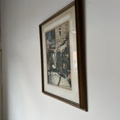 1980's Gustave Wander Impressionist Watercolor Painting -chairish shop 1980s gustave wander impressionist watercolor painting 0684 scaled