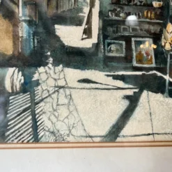 1980's Gustave Wander Impressionist Watercolor Painting -chairish shop 1980s gustave wander impressionist watercolor painting 0709 scaled