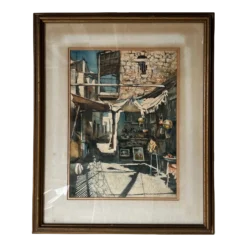1980's Gustave Wander Impressionist Watercolor Painting
