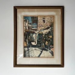 1980's Gustave Wander Impressionist Watercolor Painting -chairish shop 1980s gustave wander impressionist watercolor painting 6619 scaled