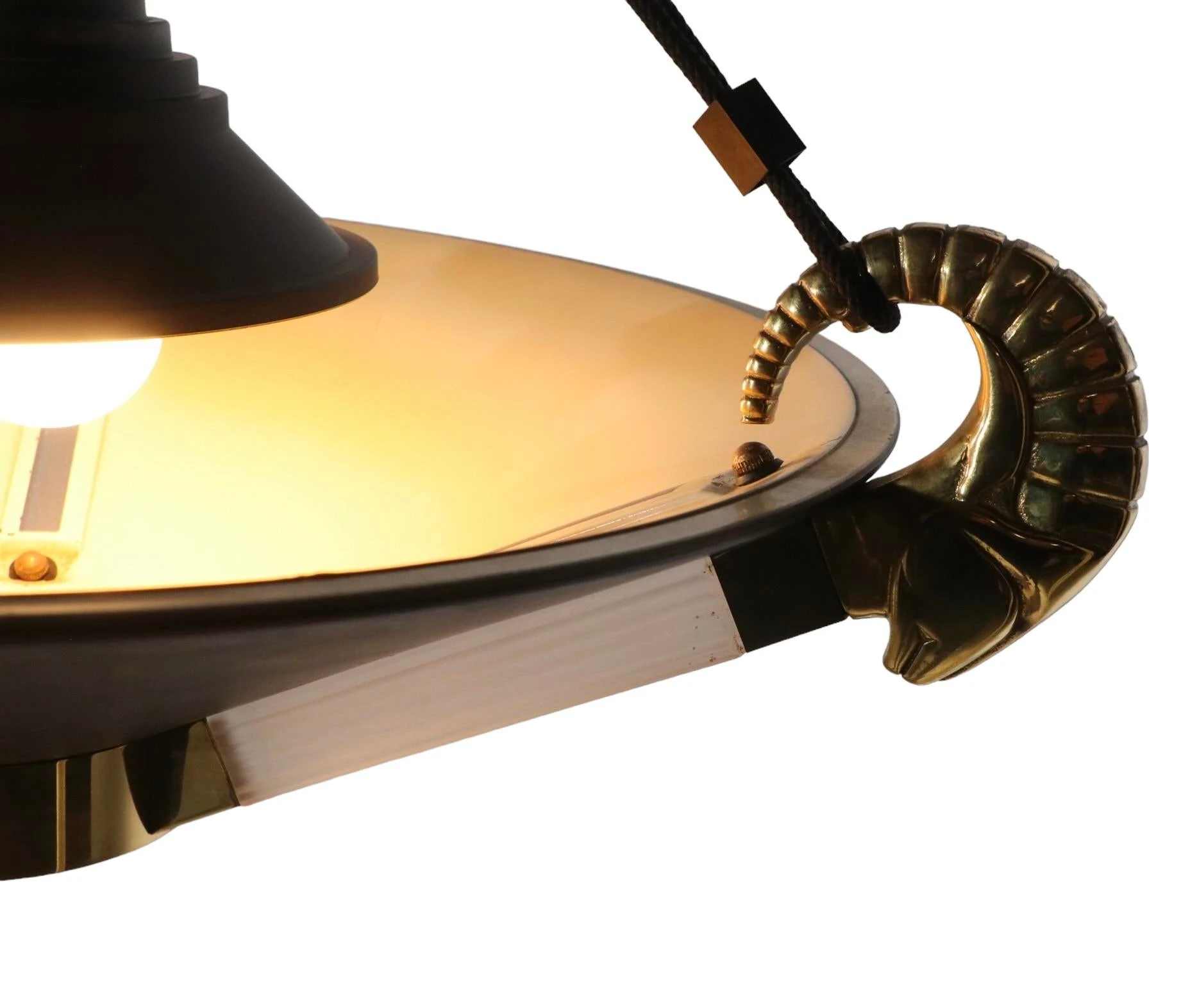 1980's Hollywood Regency Hanging Fixture Chandelier By Nulco 2 1980's Hollywood Regency Hanging Fixture Chandelier By Nulco - Image 2