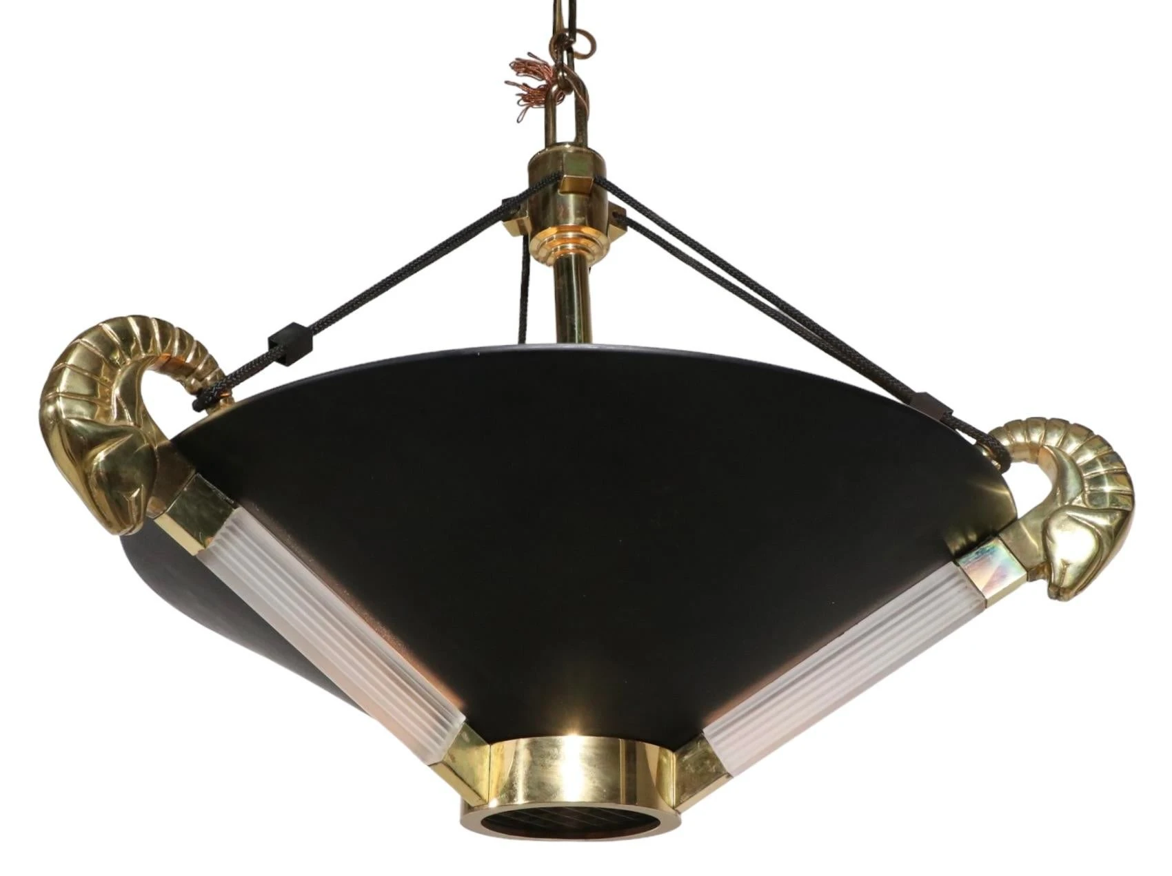 1980's Hollywood Regency Hanging Fixture Chandelier By Nulco 4 1980's Hollywood Regency Hanging Fixture Chandelier By Nulco - Image 4