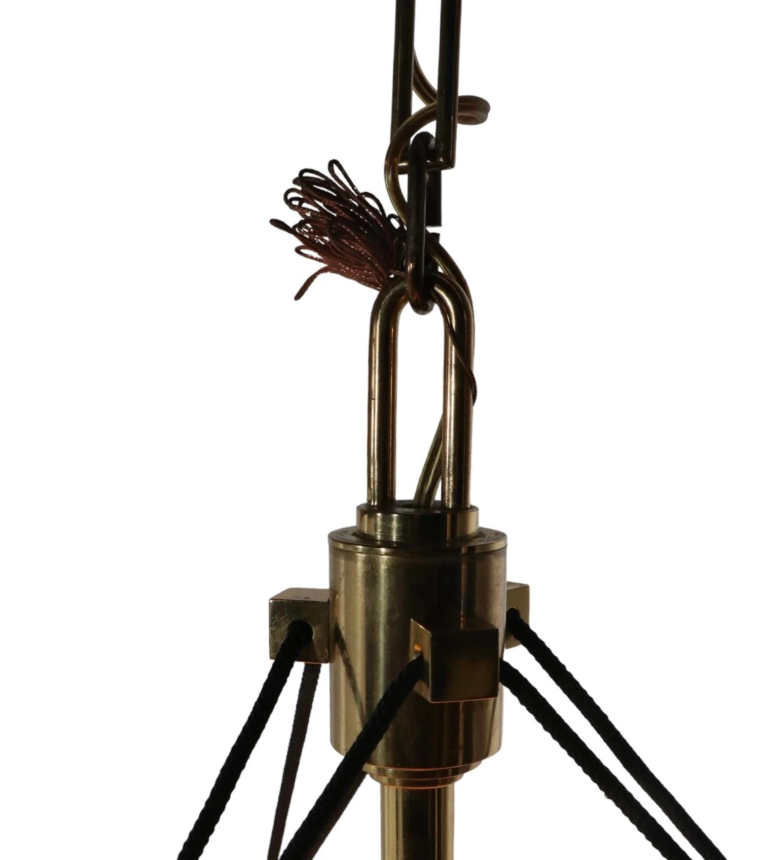 1980's Hollywood Regency Hanging Fixture Chandelier By Nulco 8 1980's Hollywood Regency Hanging Fixture Chandelier By Nulco - Image 8