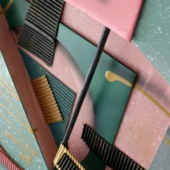 1980's Large Abstract Geometric Mixed-Media Shadow Box Painting By Johnston 15 1980's Large Abstract Geometric Mixed-Media Shadow Box Painting By Johnston -chairish shop 1980s large abstract geometric mixed media shadow box painting by johnston 6529 scaled