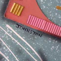 1980's Large Abstract Geometric Mixed-Media Shadow Box Painting By Johnston 17 1980's Large Abstract Geometric Mixed-Media Shadow Box Painting By Johnston -chairish shop 1980s large abstract geometric mixed media shadow box painting by johnston 9562 scaled