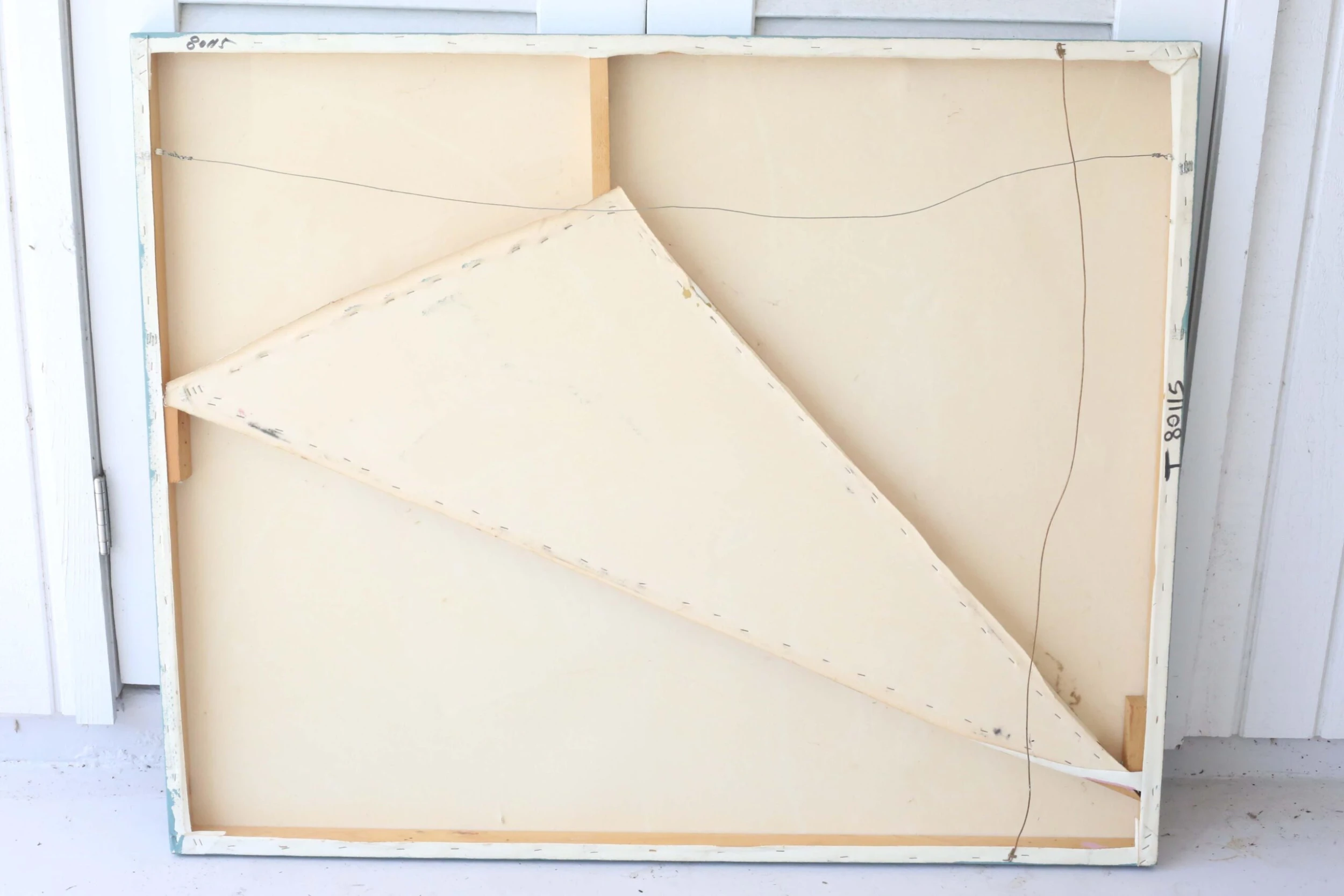 1980's Large Abstract Geometric Mixed-Media Shadow Box Painting By Johnston 9 1980's Large Abstract Geometric Mixed-Media Shadow Box Painting By Johnston - Image 9