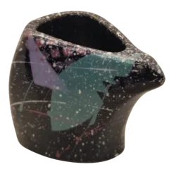 1980's Miniature Terrazzo Inspired Hand Painted Vase