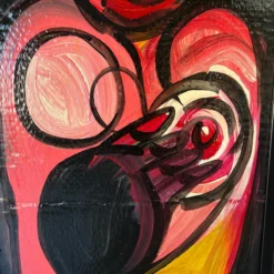 1980's " Nude Lover " Abstract Painting By Piter Keil -chairish shop 1980s nude lover abstract painting by piter keil 2316 scaled