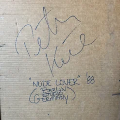 1980's " Nude Lover " Abstract Painting By Piter Keil -chairish shop 1980s nude lover abstract painting by piter keil 3948 scaled