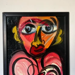 1980's " Nude Lover " Abstract Painting By Piter Keil -chairish shop 1980s nude lover abstract painting by piter keil 9692 scaled