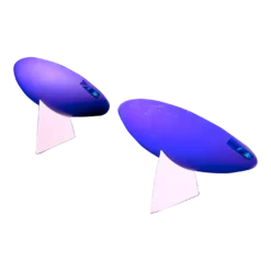 1980's Post Modern Murano Blue Glass Pair Of Sconces By Murano Due, Italy - A Pair