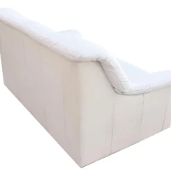 1980's Postmodern Natuzzi Salotti Italia White Leather Loveseat Couch -chairish shop 1980s postmodern natuzzi salotti italia white leather loveseat couch 1890