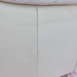 1980's Postmodern Natuzzi Salotti Italia White Leather Loveseat Couch -chairish shop 1980s postmodern natuzzi salotti italia white leather loveseat couch 2865