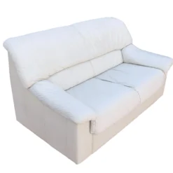 1980's Postmodern Natuzzi Salotti Italia White Leather Loveseat Couch -chairish shop 1980s postmodern natuzzi salotti italia white leather loveseat couch 6629