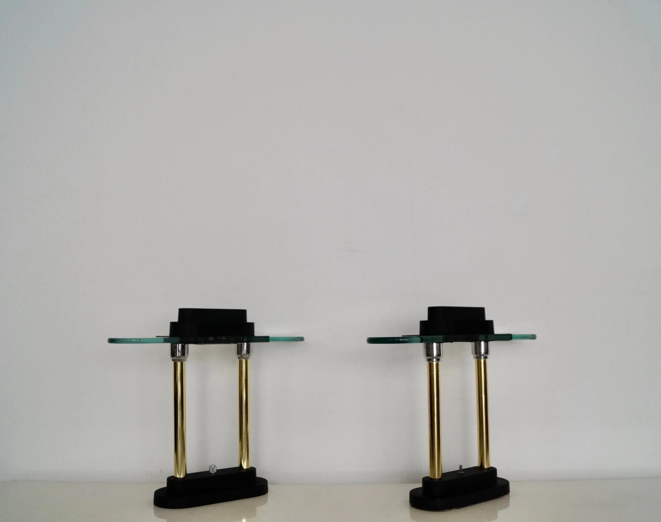 1980's Postmodern Robert Sonneman Table Lamps - A Pair 3 1980's Postmodern Robert Sonneman Table Lamps - A Pair - Image 3