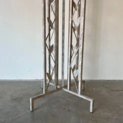 1980's Postmodern - Style Sculptural Metal And Plaster Torchiere Floor Lamp 12 1980's Postmodern - Style Sculptural Metal And Plaster Torchiere Floor Lamp -chairish shop 1980s postmodern style sculptural metal and plaster torchiere floor lamp 0395 scaled