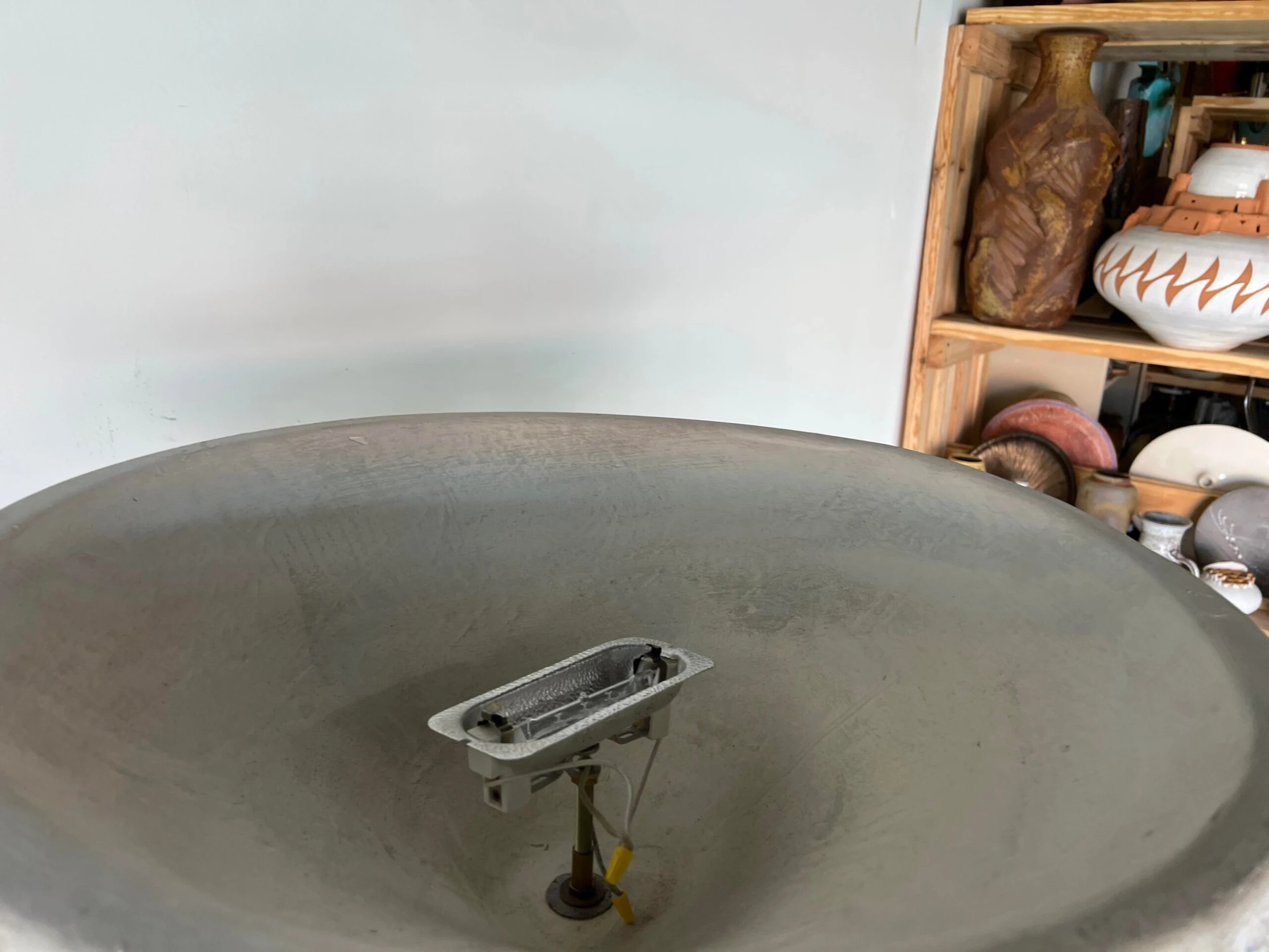 1980's Postmodern - Style Sculptural Metal And Plaster Torchiere Floor Lamp 4 1980's Postmodern - Style Sculptural Metal And Plaster Torchiere Floor Lamp - Image 4