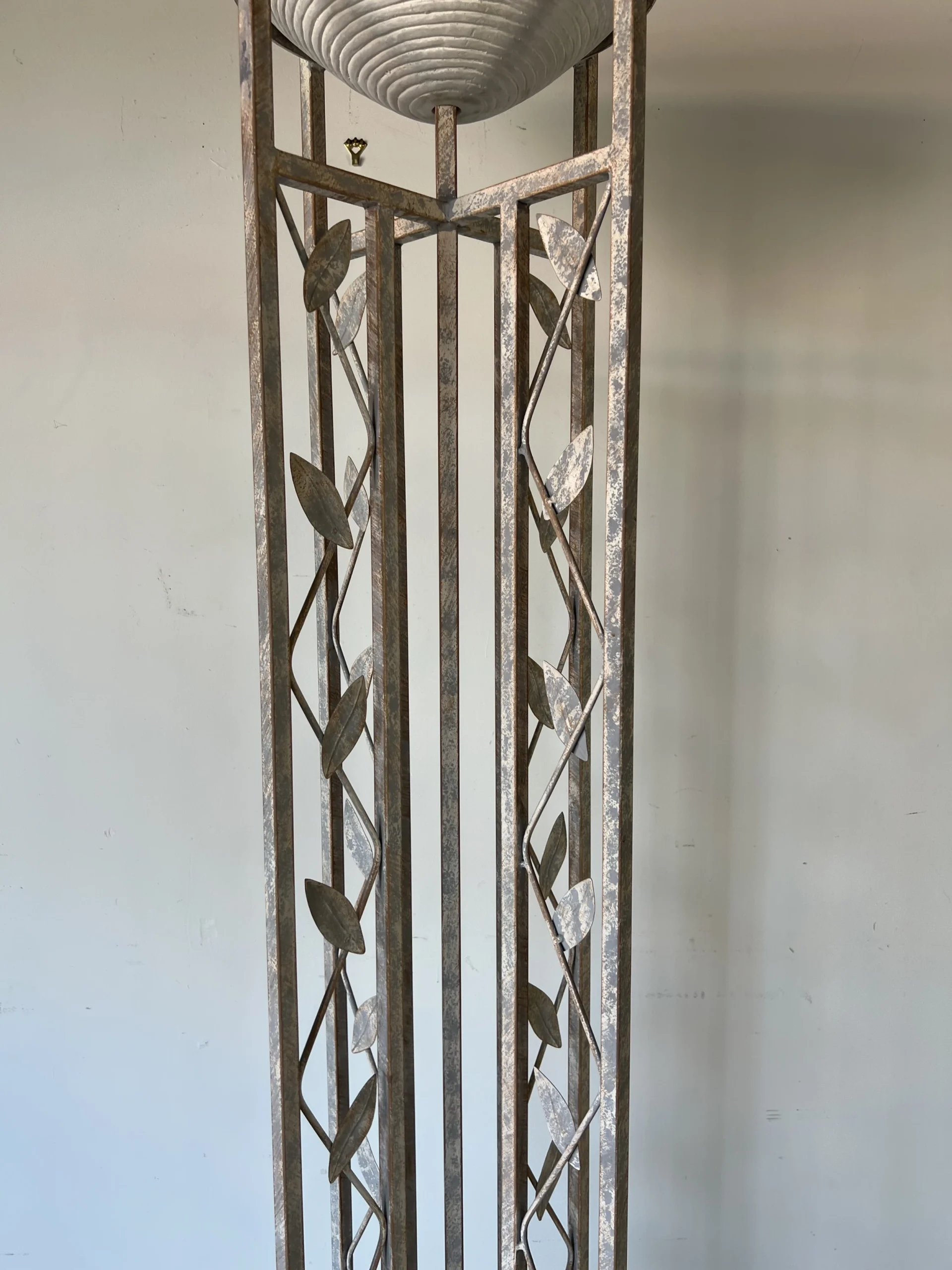 1980's Postmodern - Style Sculptural Metal And Plaster Torchiere Floor Lamp 5 1980's Postmodern - Style Sculptural Metal And Plaster Torchiere Floor Lamp - Image 5