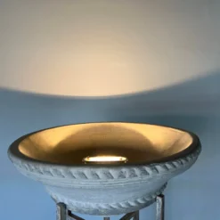 1980's Postmodern - Style Sculptural Metal And Plaster Torchiere Floor Lamp 19 1980's Postmodern - Style Sculptural Metal And Plaster Torchiere Floor Lamp -chairish shop 1980s postmodern style sculptural metal and plaster torchiere floor lamp 4526 scaled