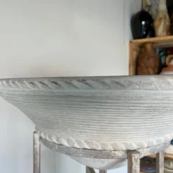 1980's Postmodern - Style Sculptural Metal And Plaster Torchiere Floor Lamp 17 1980's Postmodern - Style Sculptural Metal And Plaster Torchiere Floor Lamp -chairish shop 1980s postmodern style sculptural metal and plaster torchiere floor lamp 6740 scaled