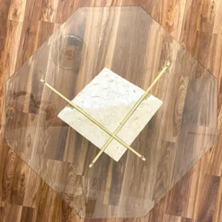 1980's Postmodern Tesselated Mactan Stone And Brass Coffee Table With Glass Top 14 1980's Postmodern Tesselated Mactan Stone And Brass Coffee Table With Glass Top -chairish shop 1980s postmodern tesselated mactan stone and brass coffee table with glass top 6458