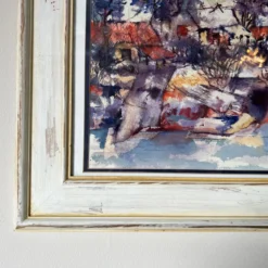 1980's Ronald Smith "Country Scene " Abstract Composition Watercolor Painting 17 1980's Ronald Smith "Country Scene " Abstract Composition Watercolor Painting -chairish shop 1980s ronald smith country scene abstract composition watercolor painting 1958 scaled