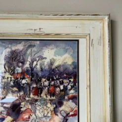 1980's Ronald Smith "Country Scene " Abstract Composition Watercolor Painting 15 1980's Ronald Smith "Country Scene " Abstract Composition Watercolor Painting -chairish shop 1980s ronald smith country scene abstract composition watercolor painting 9555 scaled