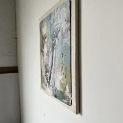 1980's S. M. Johnson Mixed Media Expressionist Abstract Painting -chairish shop 1980s s m johnson mixed media expressionist abstract painting 0639 scaled