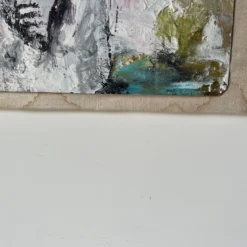 1980's S. M. Johnson Mixed Media Expressionist Abstract Painting -chairish shop 1980s s m johnson mixed media expressionist abstract painting 4711 scaled