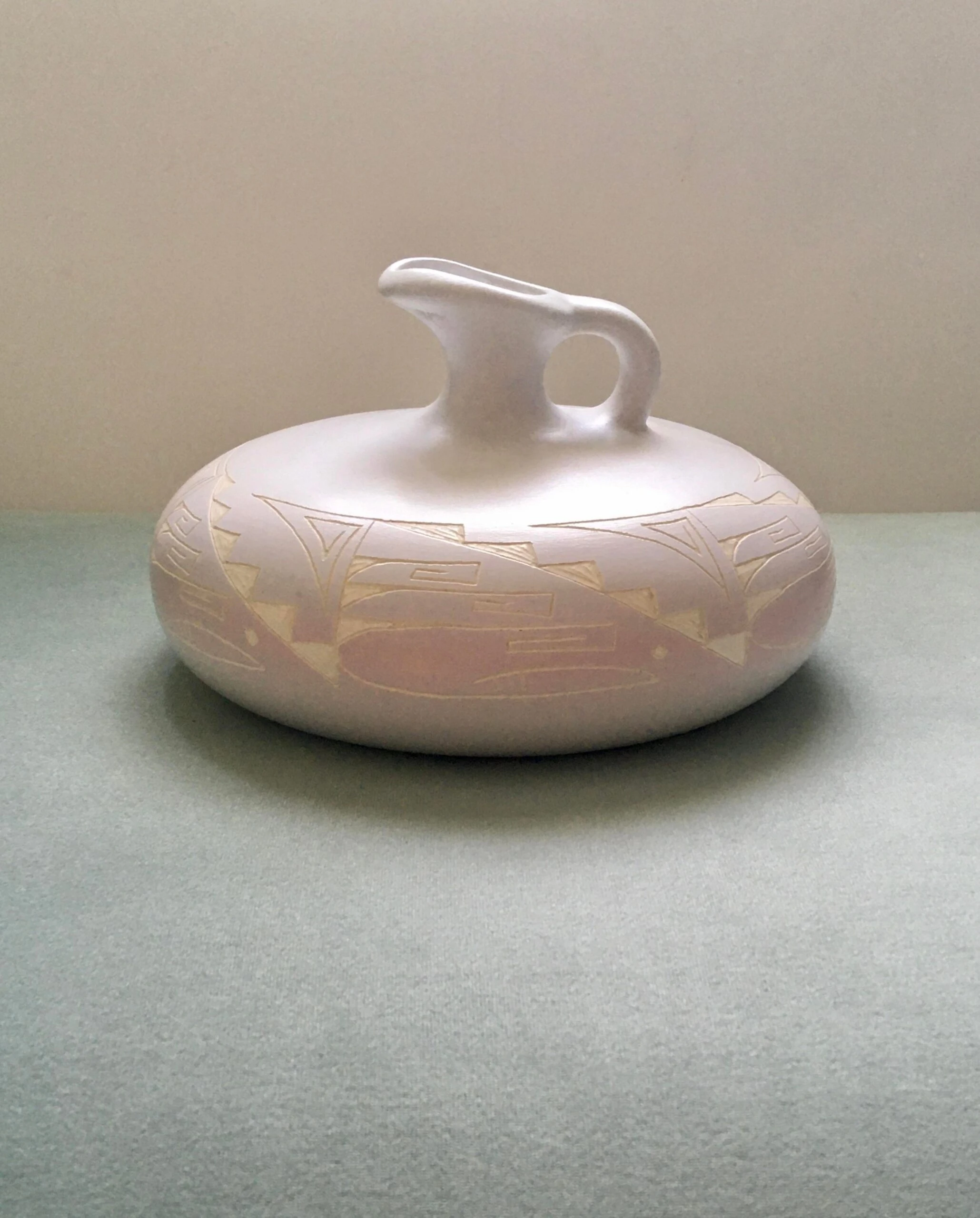 1980’s Southwestern Pastel Decorative Jug 3 1980’s Southwestern Pastel Decorative Jug - Image 3