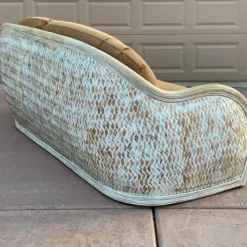 1980’s Upholstered Rattan Sofa 13 1980’s Upholstered Rattan Sofa -chairish shop 1980s upholstered rattan sofa 2567 scaled