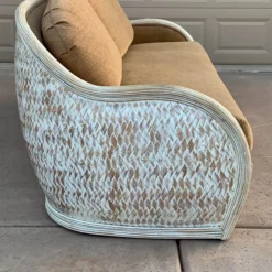 1980’s Upholstered Rattan Sofa 12 1980’s Upholstered Rattan Sofa -chairish shop 1980s upholstered rattan sofa 8148 scaled