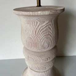 1980's Vintage Faux Bois Plaster Table Lamp -chairish shop 1980s vintage faux bois plaster table lamp 8030 scaled