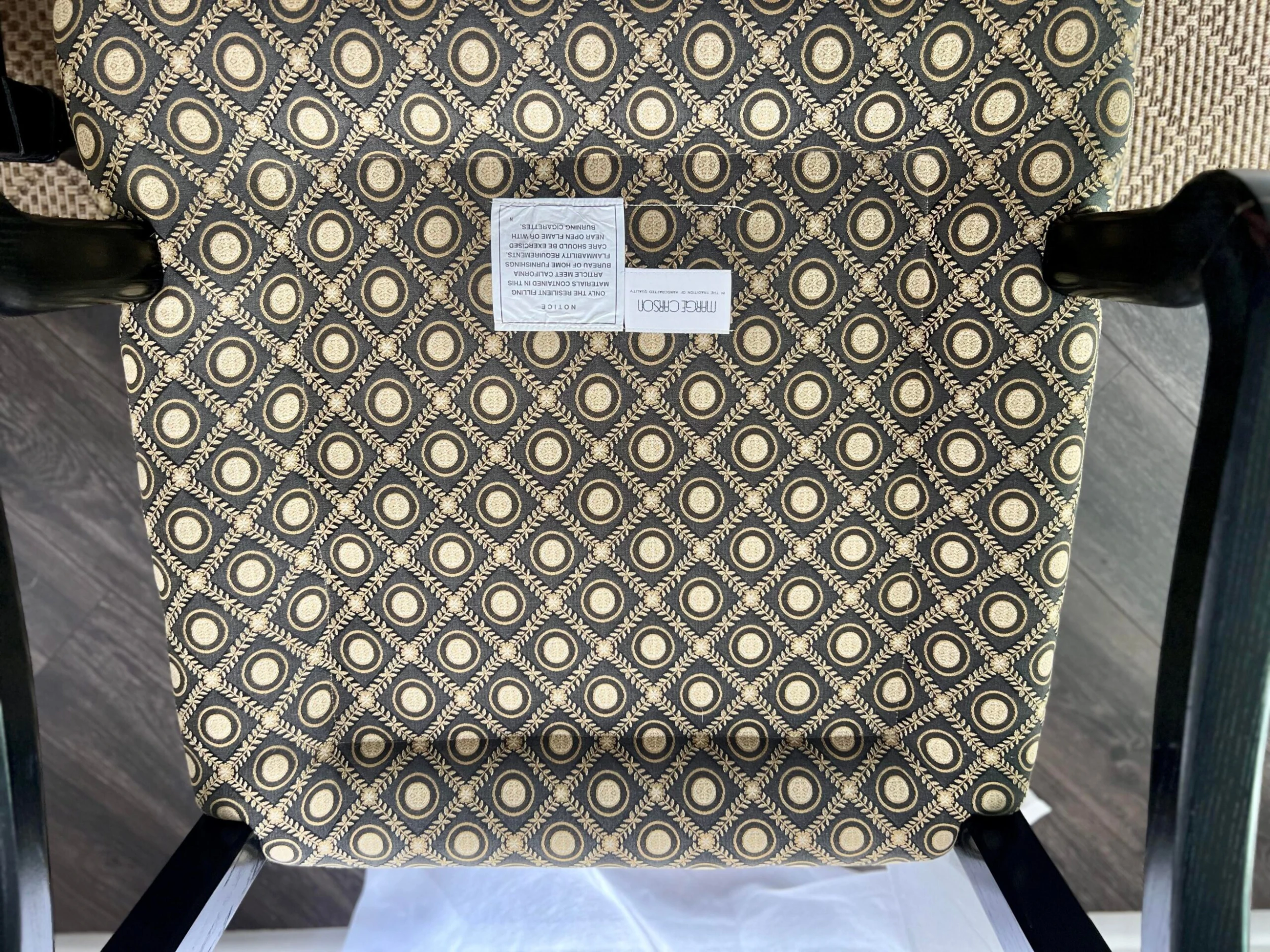 1980’s Vintage Marge Carson Accent Chairs Plus Ottoman- 3 Pieces 9 1980’s Vintage Marge Carson Accent Chairs Plus Ottoman- 3 Pieces - Image 9