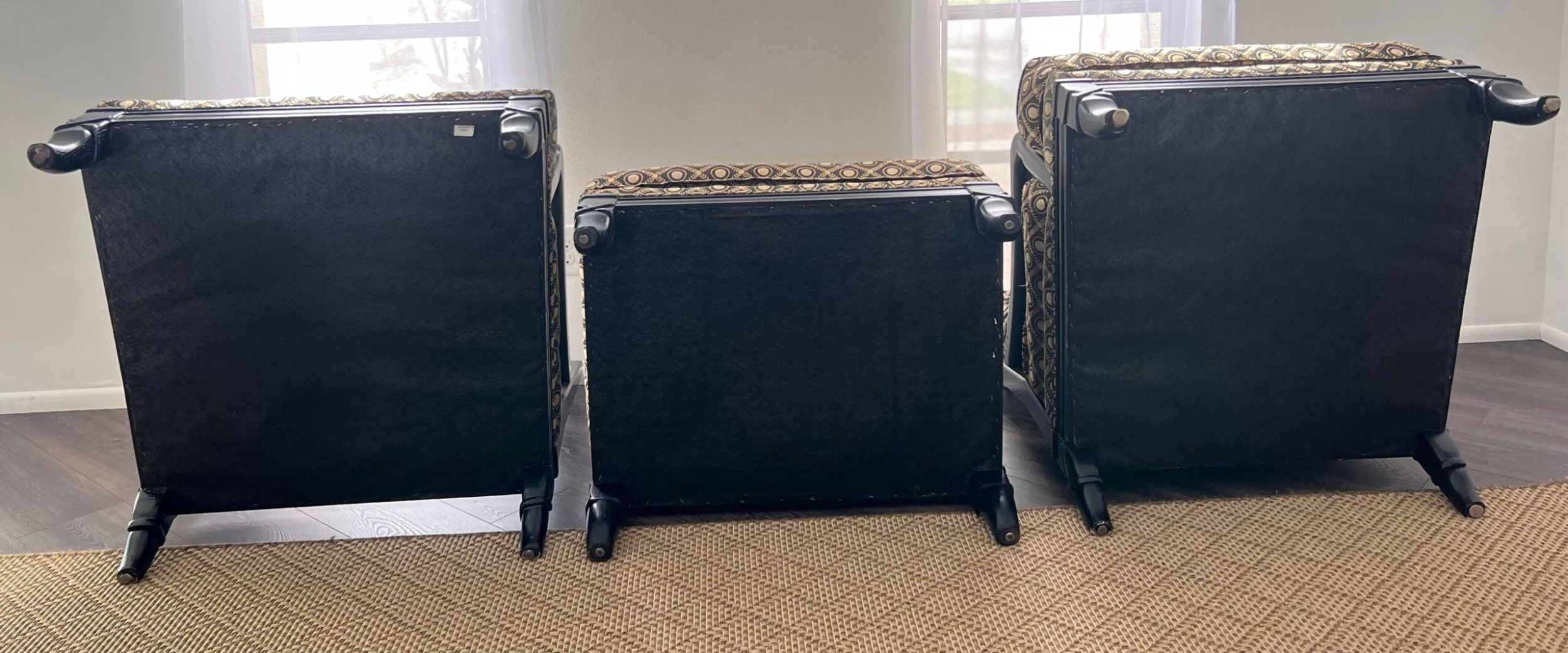 1980’s Vintage Marge Carson Accent Chairs Plus Ottoman- 3 Pieces 7 1980’s Vintage Marge Carson Accent Chairs Plus Ottoman- 3 Pieces - Image 7