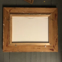 1980’s Vintage Pop Abstract Bear Painting Mid Century Modern Frame -chairish shop 1980s vintage pop abstract bear painting mid century modern frame 0289