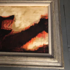 1980’s Vintage Pop Abstract Bear Painting Mid Century Modern Frame -chairish shop 1980s vintage pop abstract bear painting mid century modern frame 1957