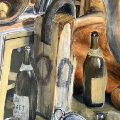 1980's Vintage Still Life Oil Painting , Framed 17 1980's Vintage Still Life Oil Painting , Framed -chairish shop 1980s vintage still life oil painting framed 1067 scaled