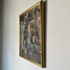 1980's Vintage Still Life Oil Painting , Framed 13 1980's Vintage Still Life Oil Painting , Framed -chairish shop 1980s vintage still life oil painting framed 5281 scaled